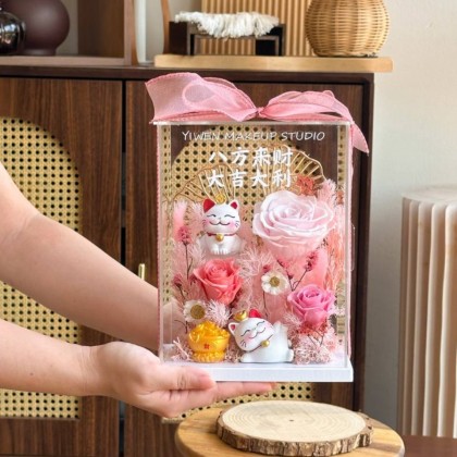 Kairos Preserved Flower Acrylic Box