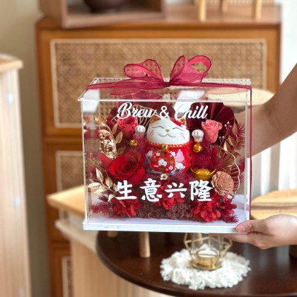 Goldie Preserved Flower Acrylic Box