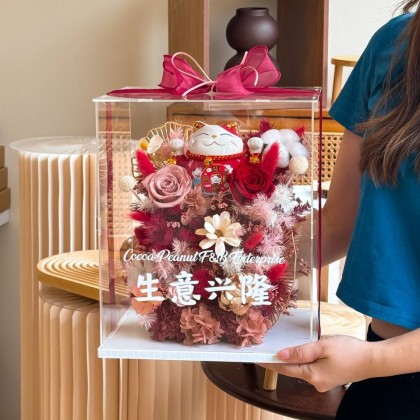 Goldie Preserved Flower Acrylic Box